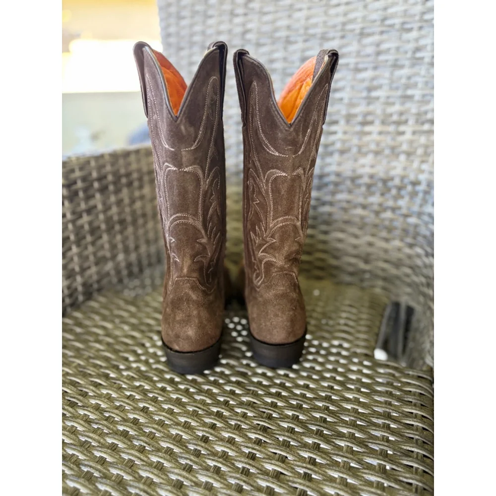 Frye NEW! Vintage Billy Suede Leather Embroidered Boots - Picture 4 of 8